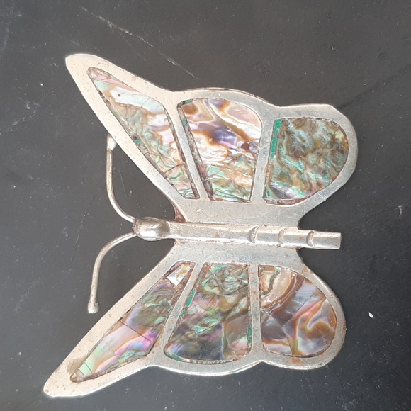 Vintage Alpaca Mexico butterfly brooches - Picture 2 of 6
